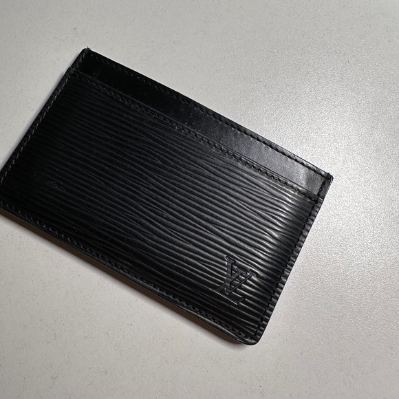 Louis Vuitton Accessories - Louis Vuitton Black epi leather card holder